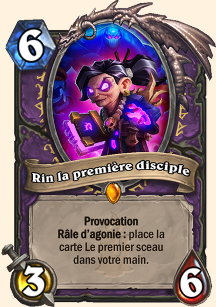 Rin, la premiere disciple carte Hearhstone