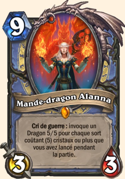 Mande-dragon Alanna carte Hearhstone
