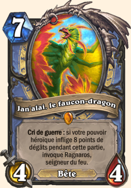 Jan'alai, le faucon-dragon carte Hearthstone