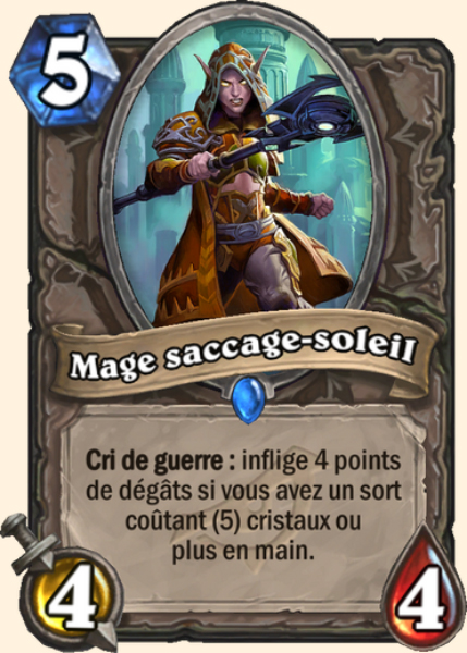 Mage saccage-soleil carte Hearthstone
