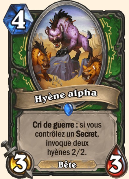 Hyène alpha carte Hearthstone