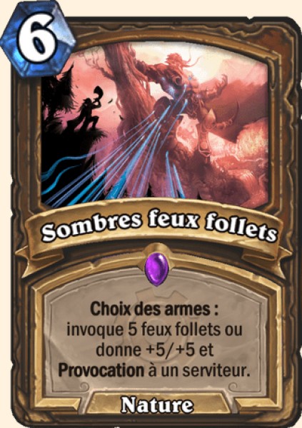 Sombres feux follets carte Hearthstone