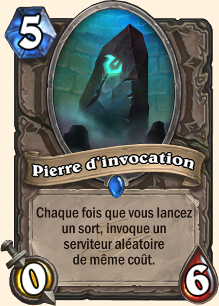 Pierre d'invocation carte Hearthstone