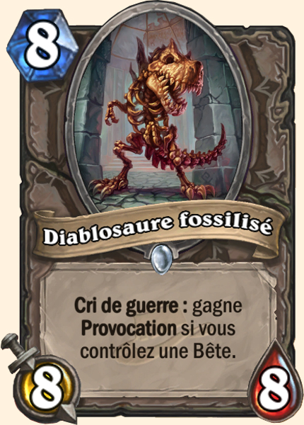 Diablosaure Fossillisé carte Hearthstone