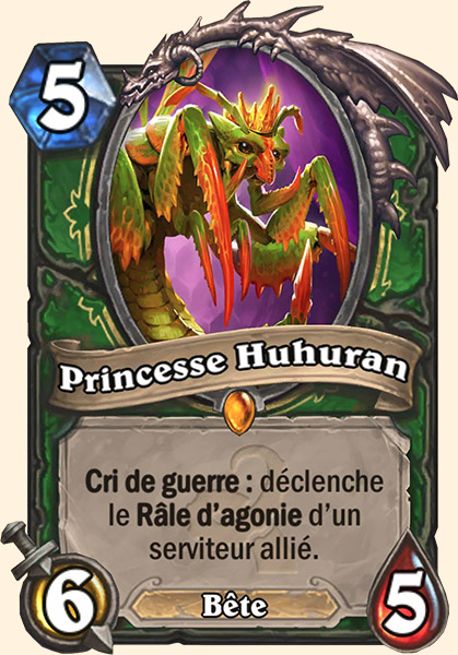 Princesse Huhuran carte Hearhstone