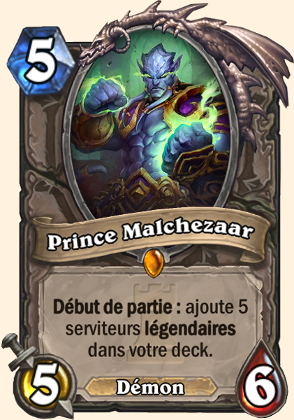 Prince Malchezaar carte Hearthstone