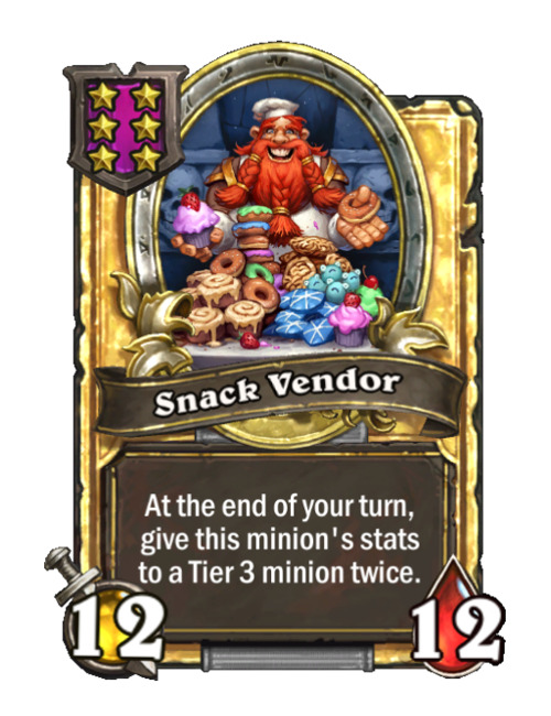 Vendeur d’en-cas carte dorée (triple)