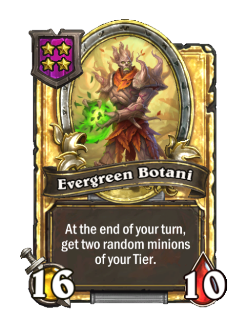 Botani sempervirent carte dorée (triple)