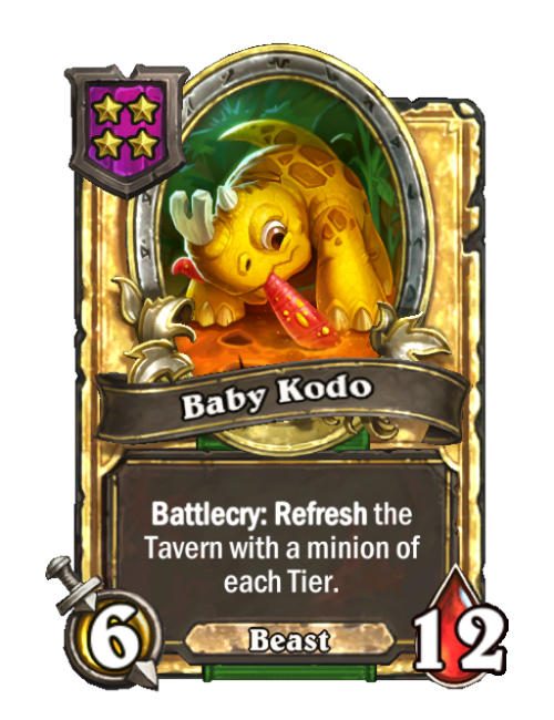 Bébé kodo carte dorée (triple)