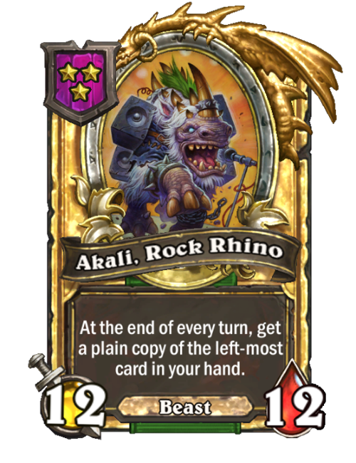 Akali, le rhinocéros de pierre doré