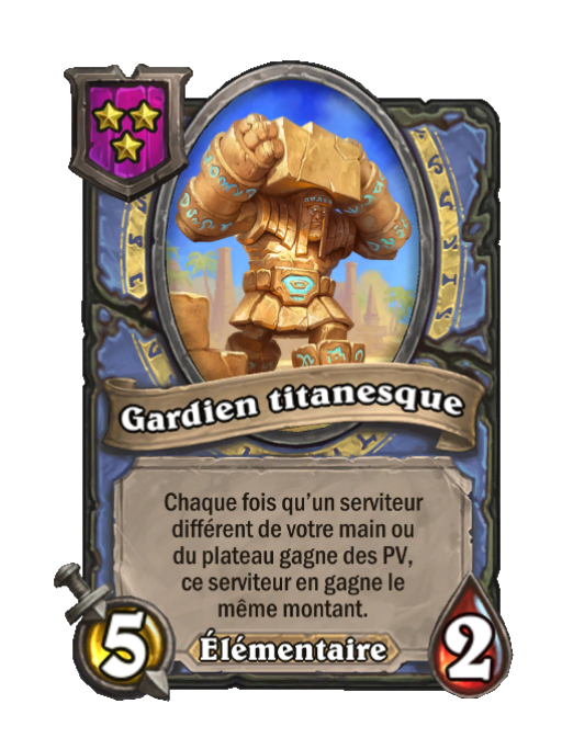 Gardien titanesque carte Champs de bataille