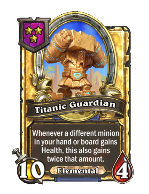 Gardien titanesque carte dorée (triple)