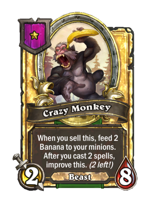 Singe cinglé carte dorée (triple)