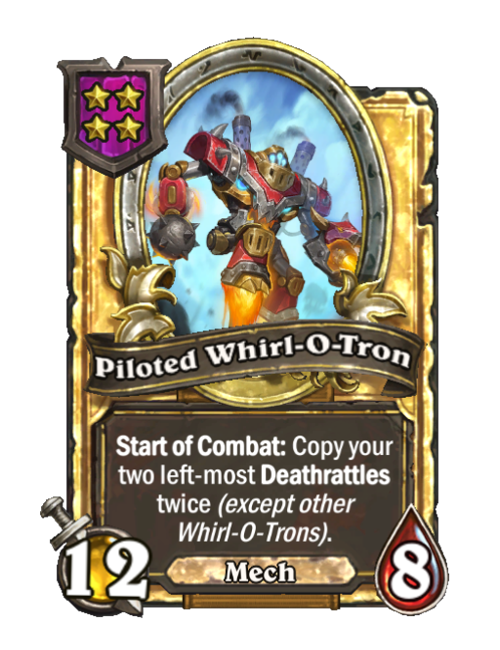 Tourbill-o-tron piloté doré