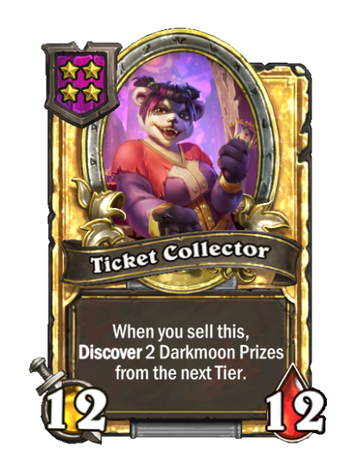 Collectionneuse de tickets doré