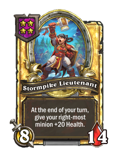 Lieutenant foudrepique carte dorée (triple)