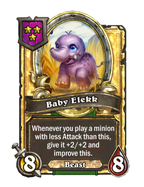 Bébé elekk carte dorée (triple)