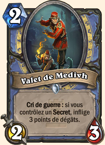 Valet de Medivh carte Hearhstone