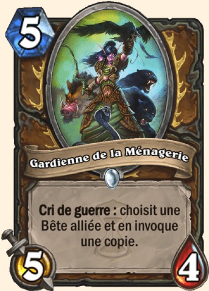 Gardienne de la menagerie carte Hearhstone