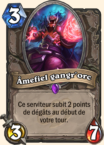 Amefiel gangr'orc carte Hearhstone