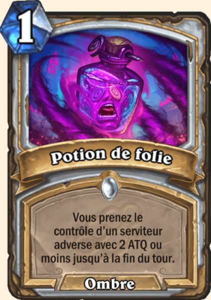 Potion de folie carte Hearhstone