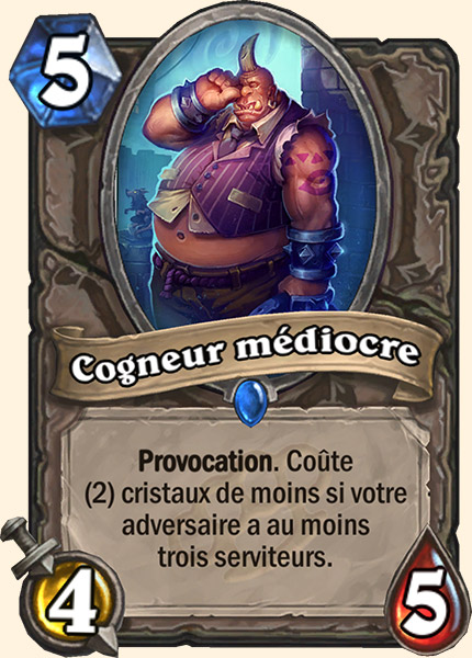 Cogneur mediocre carte Hearhstone