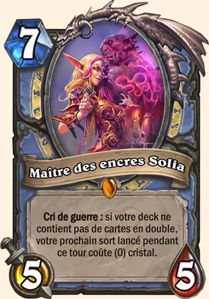 Inkmaster Solia carte Hearhstone