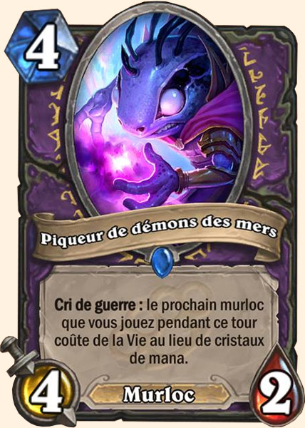 Warlock Murloc carte Hearhstone