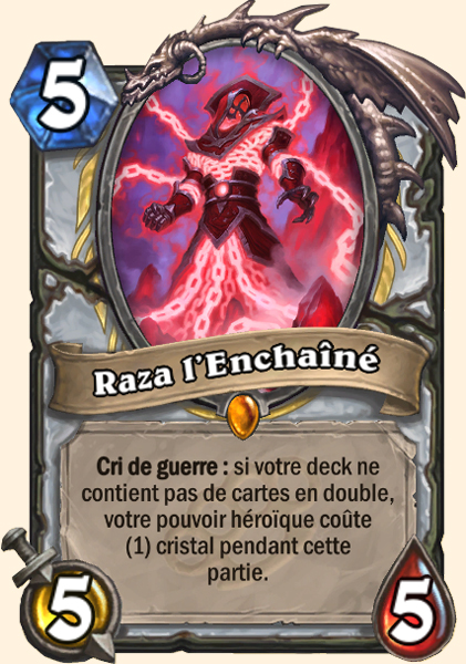Raza the Chained carte Hearhstone