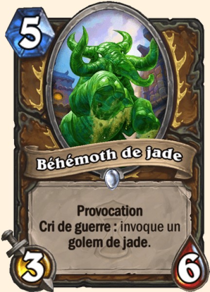 Behemoth de jade carte Hearhstone