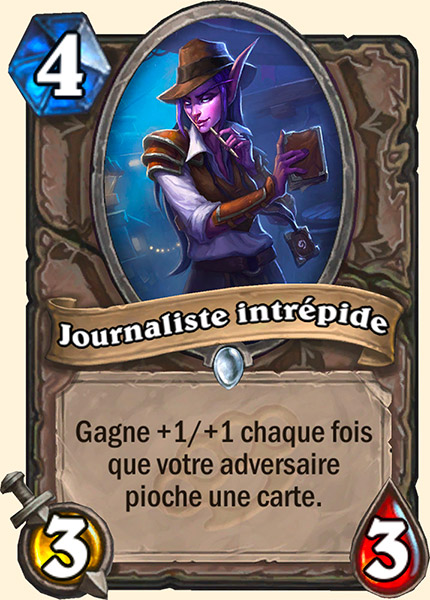 Journaliste intrepide carte Hearhstone