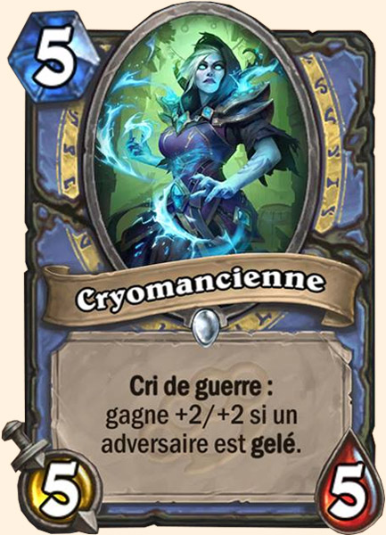 Cryomancienne carte Hearhstone
