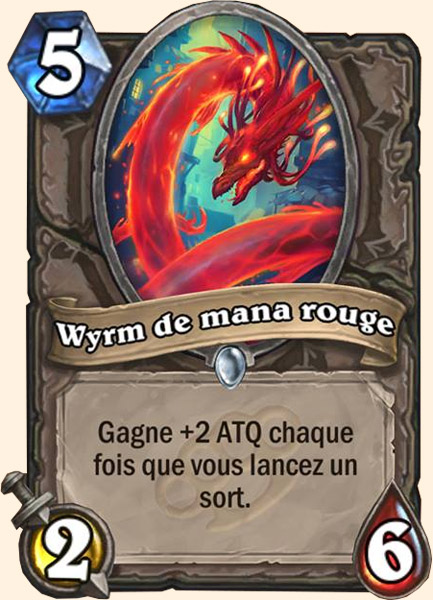 Wyrm de mana rouge carte Hearhstone