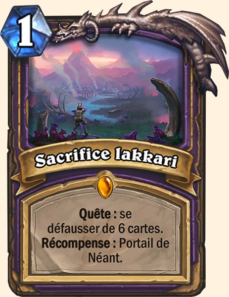 Sacrifice Lakaari carte Hearhstone