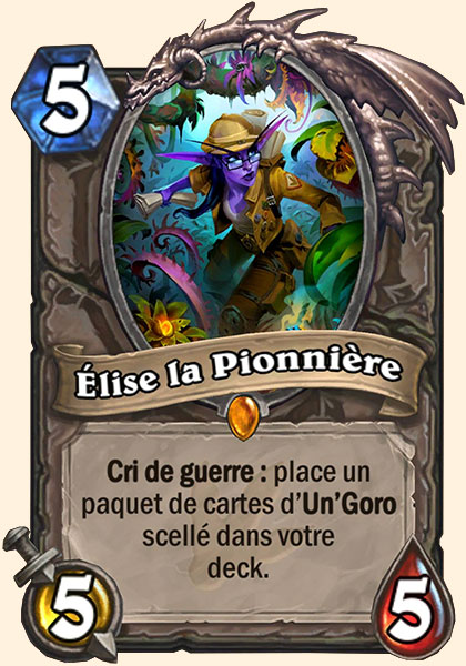 Elise la pionniere carte Hearhstone