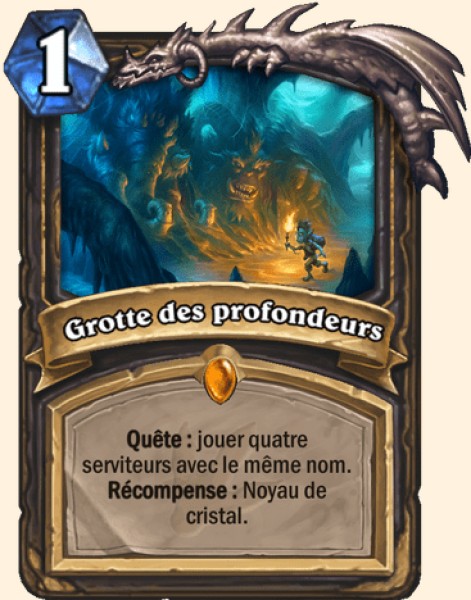 Grotte des profondeurs carte Hearhstone