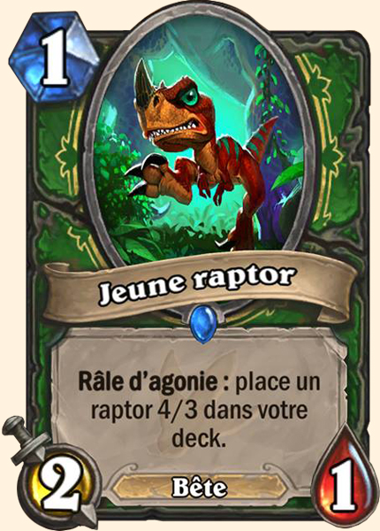 Petit raptor carte Hearhstone