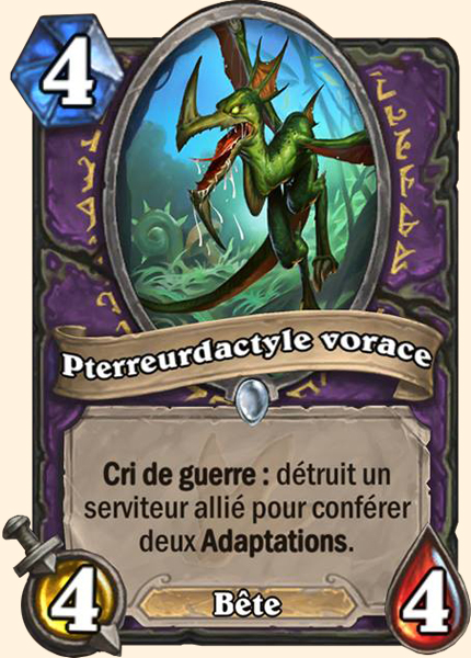 Pterreurdactyle vorace carte Hearhstone