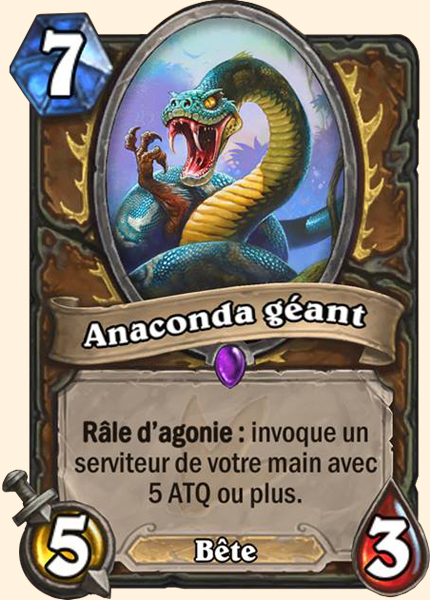 Anaconda geant carte Hearhstone