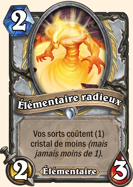 Elementaire radieux carte Hearhstone