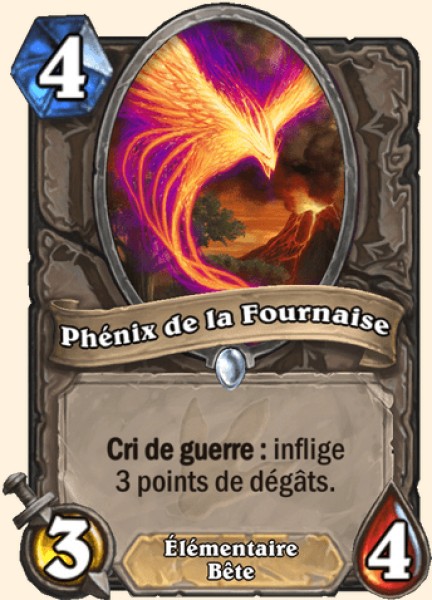 Phenix de la fournaise carte Hearhstone