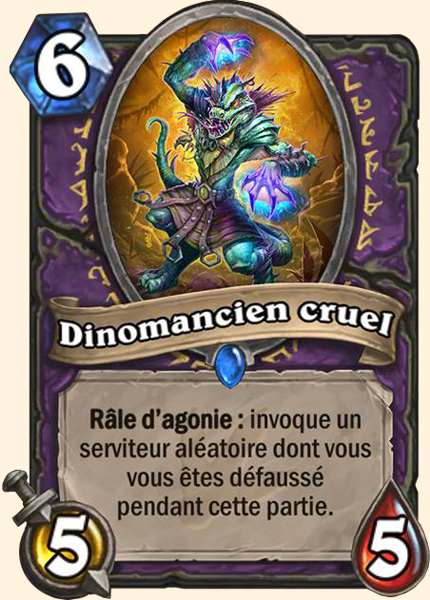 Dinomancien cruel carte Hearhstone