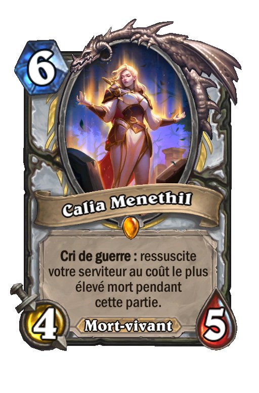 Calia Menethil carte Hearthstone