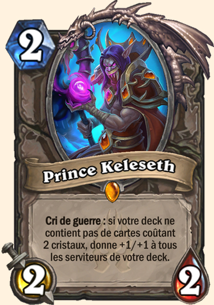 Prince Keleseth carte Hearhstone