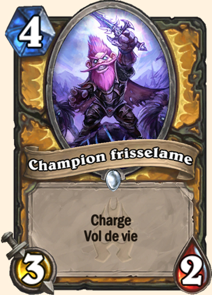 Champion frisselame carte Hearthstone