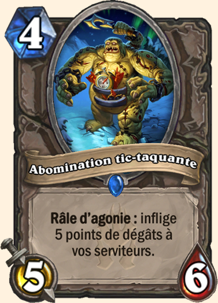Abomination tic-taquante carte Hearthstone