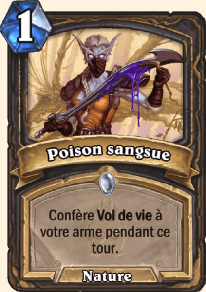 Poison vampirique carte Hearhstone
