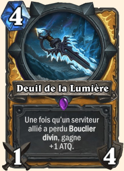 Deuil de la Lumiere carte Hearhstone