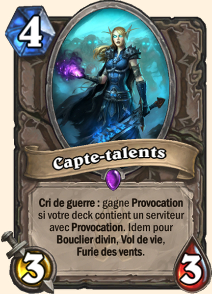 Capte-talents carte Hearhstone