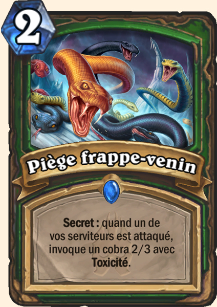 Piege frappe-venin carte Hearhstone